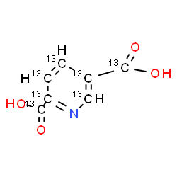 ChemSpider 2D Image | 2,5-(~13~C_5_)Pyridine(~13~C_2_)dicarboxylic acid | 13C7H5NO4