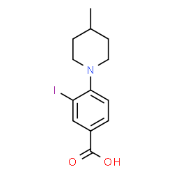 ChemSpider 2D Image | 3-Iodo-4-(4-methyl-1-piperidinyl)benzoic acid | C13H16INO2