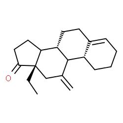 ChemSpider 2D Image | (8S,10R,13S)-13-Ethyl-11-methylene-1,2,3,6,7,8,9,10,11,12,13,14,15,16-tetradecahydro-17H-cyclopenta[a]phenanthren-17-one | C20H28O
