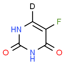 ChemSpider 2D Image | 5-Fluoro-2,4(1H,3H)-(6-~2~H)pyrimidinedione | C4H2DFN2O2