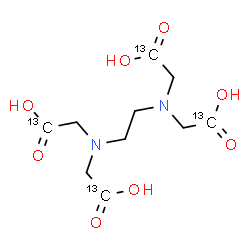 ChemSpider 2D Image | 2,2',2'',2'''-(1,2-Ethanediyldinitrilo)tetra(1-~13~C)acetic acid | C613C4H16N2O8
