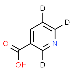 ChemSpider 2D Image | 3-(2,5,6-~2~H_3_)Pyridinecarboxylic acid | C6H2D3NO2