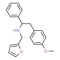 ChemSpider 2D Image | N-(2-Furylmethyl)-2-(4-methoxyphenyl)-1-phenylethanamine | C20H21NO2