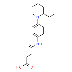 ChemSpider 2D Image | 3-{[4-(2-ETHYLPIPERIDIN-1-YL)PHENYL]CARBAMOYL}PROPANOIC ACID | C17H24N2O3