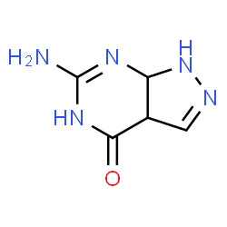 ChemSpider 2D Image | 6-Amino-1,3a,5,7a-tetrahydro-4H-pyrazolo[3,4-d]pyrimidin-4-one | C5H7N5O