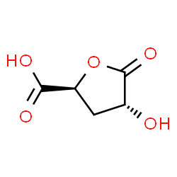 ChemSpider 2D Image | (2S,4R)-4-Hydroxy-5-oxotetrahydro-2-furancarboxylic acid | C5H6O5