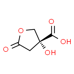 ChemSpider 2D Image | (3R)-3-Hydroxy-5-oxotetrahydro-3-furancarboxylic acid | C5H6O5