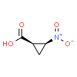 ChemSpider 2D Image | (1R,2S)-2-Nitrocyclopropanecarboxylic acid | C4H5NO4