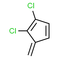 ChemSpider 2D Image | 1,2-Dichloro-5-methylene-1,3-cyclopentadiene | C6H4Cl2