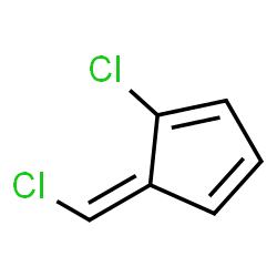 ChemSpider 2D Image | (5Z)-1-Chloro-5-(chloromethylene)-1,3-cyclopentadiene | C6H4Cl2