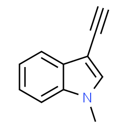 ChemSpider 2D Image | 3-Ethynyl-1-methyl-1H-indole | C11H9N