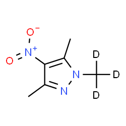 ChemSpider 2D Image | 3,5-Dimethyl-1-(~2~H_3_)methyl-4-nitro-1H-pyrazole | C6H6D3N3O2