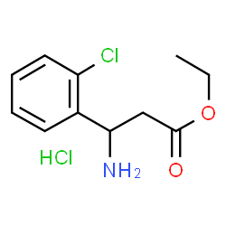 ChemSpider 2D Image | Ethyl 3-amino-3-(2-chlorophenyl)propanoate hydrochloride | C11H15Cl2NO2