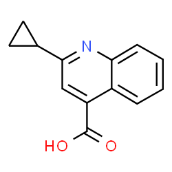 ChemSpider 2D Image | 2-Cyclopropyl-4-quinolinecarboxylic acid | C13H11NO2