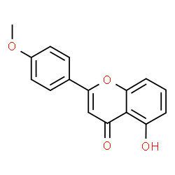 ChemSpider 2D Image | 5-Hydroxy-4'-methoxyflavone | C16H12O4