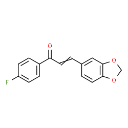 ChemSpider 2D Image | 3-(1,3-Benzodioxol-5-yl)-1-(4-fluorophenyl)-2-propen-1-one | C16H11FO3