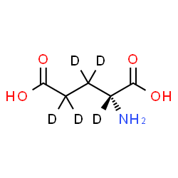 ChemSpider 2D Image | D-Glutamic-2,3,3,4,4-d5 Acid | C5H4D5NO4