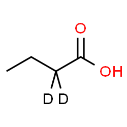 ChemSpider 2D Image | Butanoic-2,2-d2 acid | C4H6D2O2