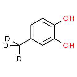 ChemSpider 2D Image | 4-(~2~H_3_)Methyl-1,2-benzenediol | C7H5D3O2