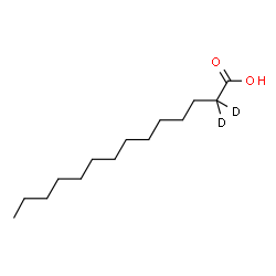 ChemSpider 2D Image | Myristic Acid-d2 | C14H26D2O2