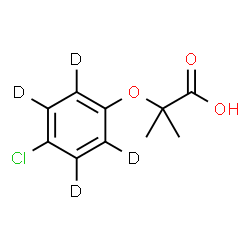 ChemSpider 2D Image | 2-{[4-Chloro(~2~H_4_)phenyl]oxy}-2-methylpropanoic acid | C10H7D4ClO3