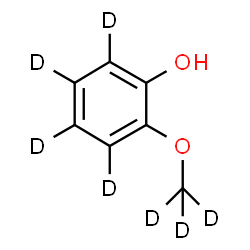 ChemSpider 2D Image | 2-Methoxy-d3-phenol-3,4,5,6-d4 | C7HD7O2