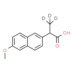 ChemSpider 2D Image | 2-(6-Methoxy-2-naphthyl)(3,3,3-~2~H_3_)propanoic acid | C14H11D3O3