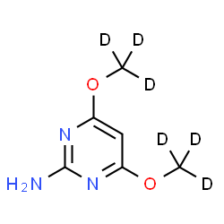 ChemSpider 2D Image | 4,6-Bis[(~2~H_3_)methyloxy]-2-pyrimidinamine | C6H3D6N3O2