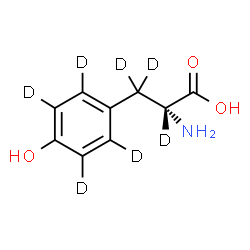 ChemSpider 2D Image | D-(alpha,beta,beta,2,3,5,6-~2~H_7_)Tyrosine | C9H4D7NO3