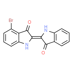 ChemSpider 2D Image | (2E)-4-Bromo-2-(3-oxo-1,3-dihydro-2H-indol-2-ylidene)-1,2-dihydro-3H-indol-3-one | C16H9BrN2O2