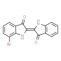 ChemSpider 2D Image | (E)-7-Bromo-1H,1'H-[2,2']biindolylidene-3,3'-dione | C16H9BrN2O2