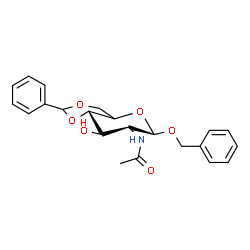 ChemSpider 2D Image | Benzyl 2-acetamido-4,6-O-benzylidene-2-deoxy-beta-D-glucopyranoside | C22H25NO6