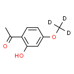 ChemSpider 2D Image | 1-{2-Hydroxy-4-[(~2~H_3_)methyloxy]phenyl}ethanone | C9H7D3O3