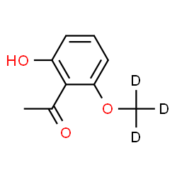 ChemSpider 2D Image | 1-{2-Hydroxy-6-[(~2~H_3_)methyloxy]phenyl}ethanone | C9H7D3O3