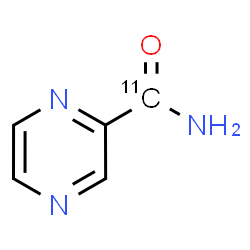 ChemSpider 2D Image | 2-Pyrazine(~11~C)carboxamide | C411CH5N3O