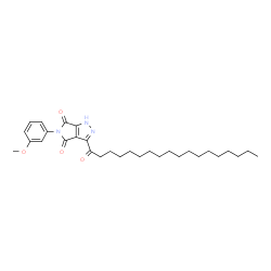 ChemSpider 2D Image | 5-(3-Methoxyphenyl)-3-stearoylpyrrolo[3,4-c]pyrazole-4,6(1H,5H)-dione | C30H43N3O4