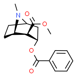 ChemSpider 2D Image | Methyl (3S)-3-(benzoyloxy)-8-methyl-8-azabicyclo[3.2.1]octane-2-carboxylate | C17H21NO4