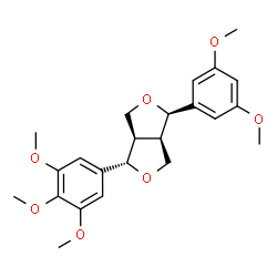 ChemSpider 2D Image | (1R,3aR,4S,6aR)-1-(3,5-Dimethoxyphenyl)-4-(3,4,5-trimethoxyphenyl)tetrahydro-1H,3H-furo[3,4-c]furan | C23H28O7