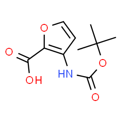 ChemSpider 2D Image | 3-(tert-butoxycarbonylamino)furan-2-carboxylic acid | C10H13NO5