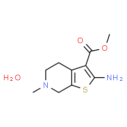 ChemSpider 2D Image | Methyl 2-amino-6-methyl-4,5,6,7-tetrahydrothieno[2,3-c]pyridine-3-carboxylate hydrate (1:1) | C10H16N2O3S