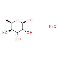 ChemSpider 2D Image | 6-Deoxy-beta-D-gulopyranose hydrate (1:1) | C6H14O6