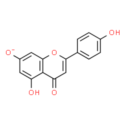 ChemSpider 2D Image | 5-Hydroxy-2-(4-hydroxyphenyl)-4-oxo-4H-chromen-7-olate | C15H9O5