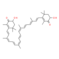 ChemSpider 2D Image | (9cis,13cis,13'cis)-3,3'-Dihydroxy-beta,beta-carotene-4,4'-dione | C40H52O4