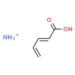 ChemSpider 2D Image | 2,4-Pentadienoic acid, ammonium salt, (2E)- (1:1) | C5H10NO2