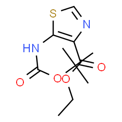 ChemSpider 2D Image | Ethyl 5-((tert-butoxycarbonyl)amino)thiazole-4-carboxylate | C11H16N2O4S