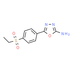 ChemSpider 2D Image | 5-[4-(Ethylsulfonyl)phenyl]-1,3,4-oxadiazol-2-amine | C10H11N3O3S