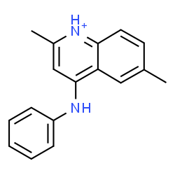 ChemSpider 2D Image | 4-Anilino-2,6-dimethylquinolinium | C17H17N2