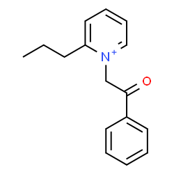 ChemSpider 2D Image | 1-(2-Oxo-2-phenylethyl)-2-propylpyridinium | C16H18NO