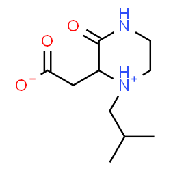 ChemSpider 2D Image | (1-isobutyl-3-oxo-2-piperazinyl)acetic acid | C10H18N2O3