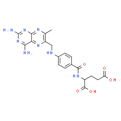 ChemSpider 2D Image | N-(4-{[(2,4-Diamino-7-methyl-6-pteridinyl)methyl]amino}benzoyl)glutamic acid | C20H22N8O5